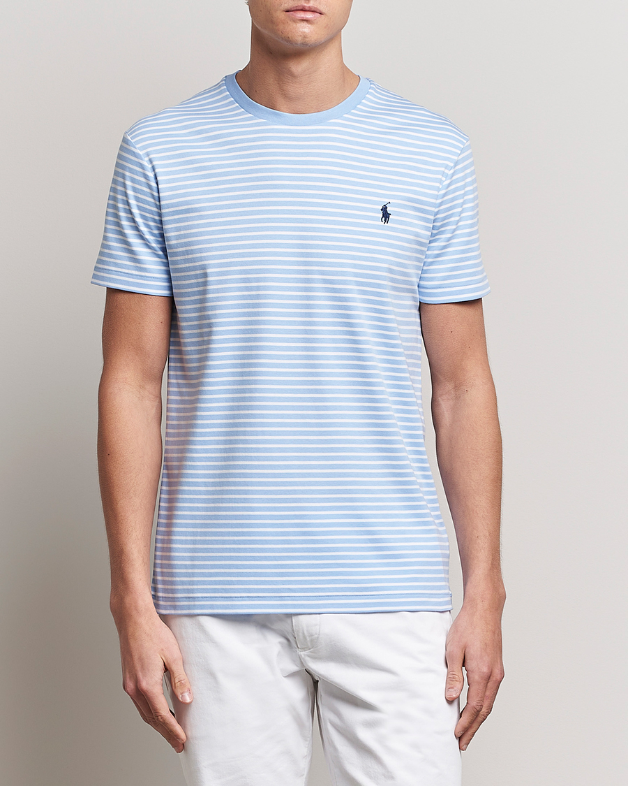 Herre | T-Shirts | Polo Ralph Lauren | Luxury Pima Cotton Striped T-shirt Blue/White