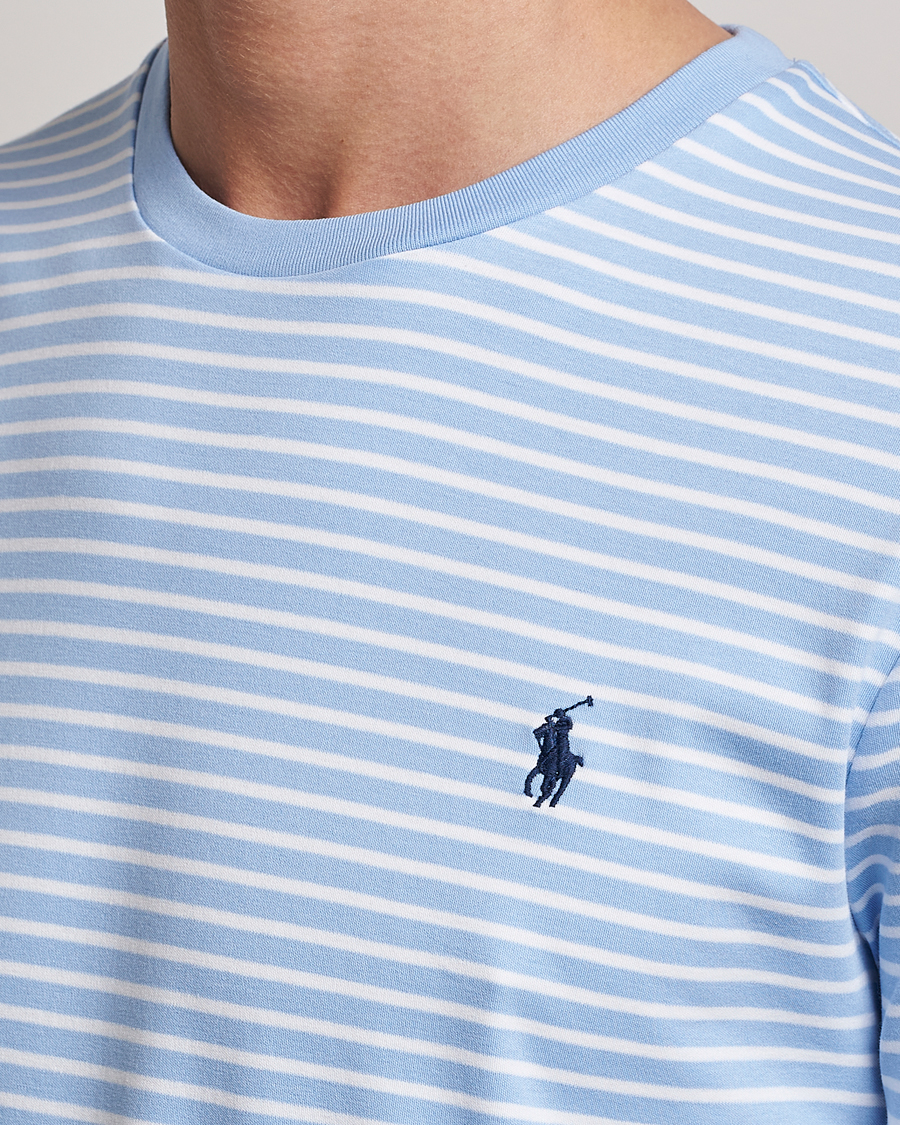 Herre | T-Shirts | Polo Ralph Lauren | Luxury Pima Cotton Striped T-shirt Blue/White