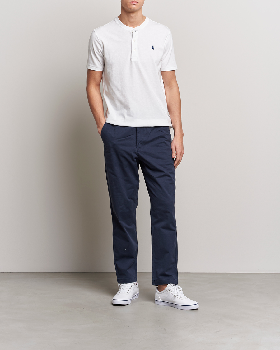 Herre | T-Shirts | Polo Ralph Lauren | Slub Jersey Henley T-Shirt White