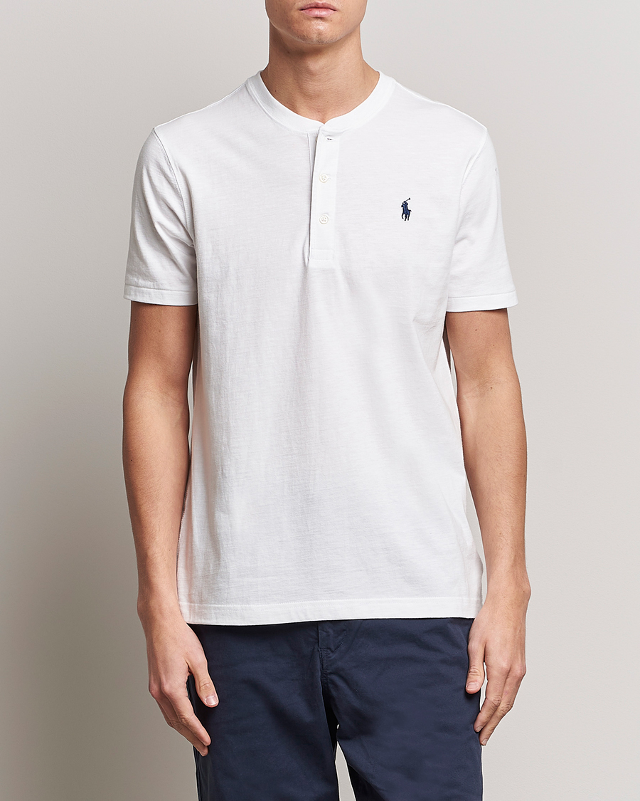 Herre | T-Shirts | Polo Ralph Lauren | Slub Jersey Henley T-Shirt White