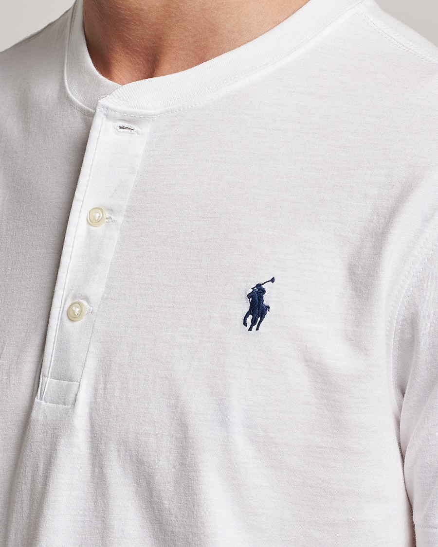 Herre | T-Shirts | Polo Ralph Lauren | Slub Jersey Henley T-Shirt White