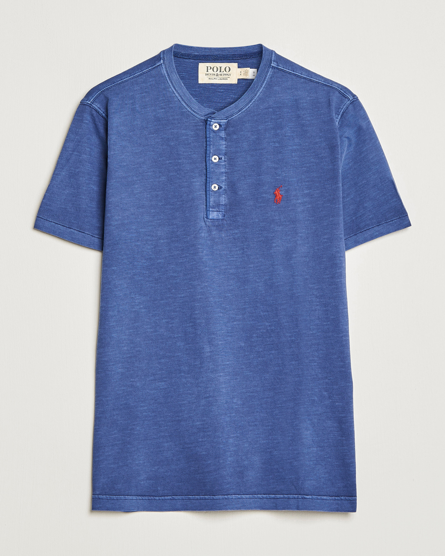 Herre | T-Shirts | Polo Ralph Lauren | Slub Jersey Henley T-Shirt Light Navy