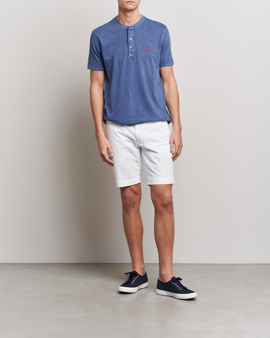 Herre | T-Shirts | Polo Ralph Lauren | Slub Jersey Henley T-Shirt Light Navy
