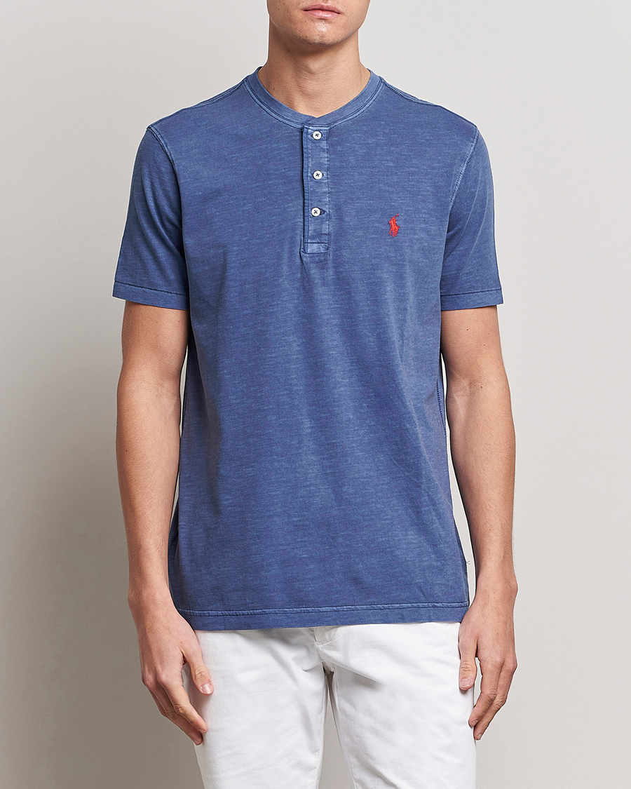 Herre | Kortermede t-shirts | Polo Ralph Lauren | Slub Jersey Henley T-Shirt Light Navy