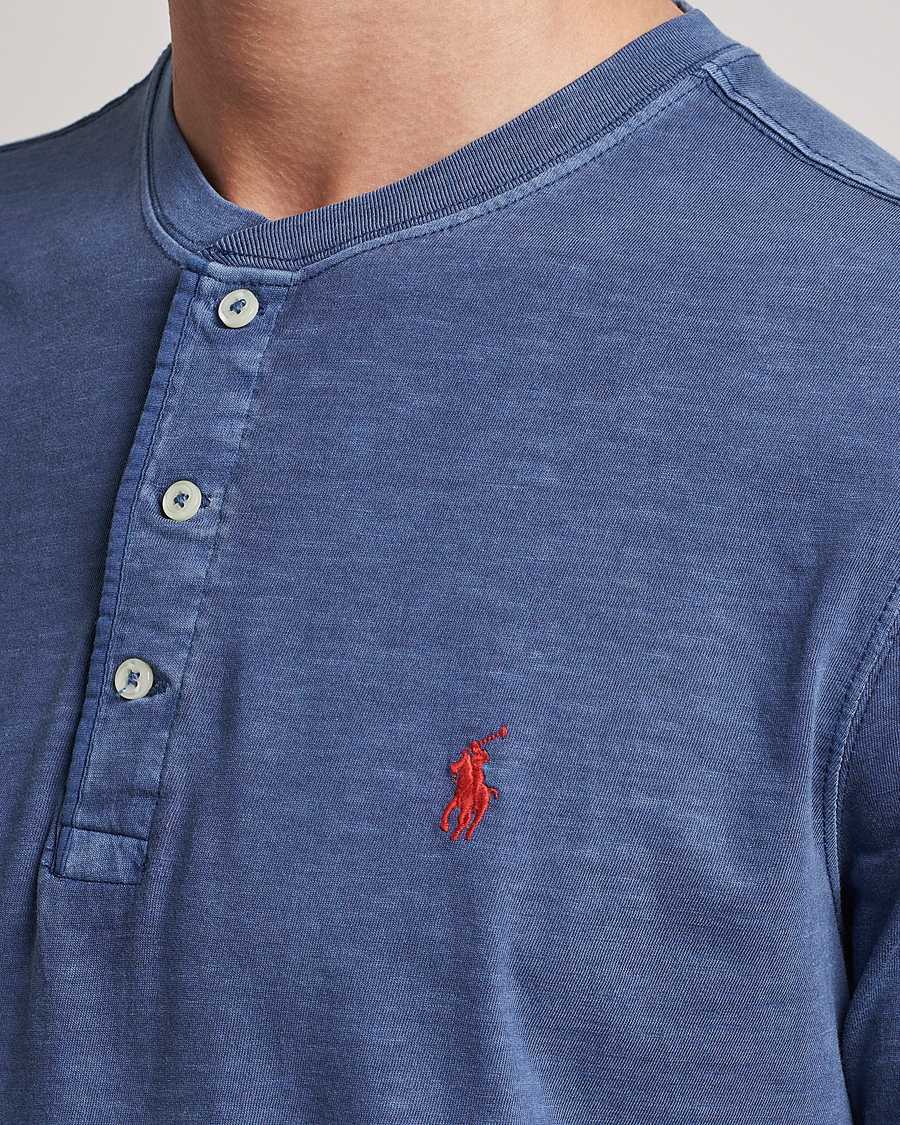 Herre | T-Shirts | Polo Ralph Lauren | Slub Jersey Henley T-Shirt Light Navy
