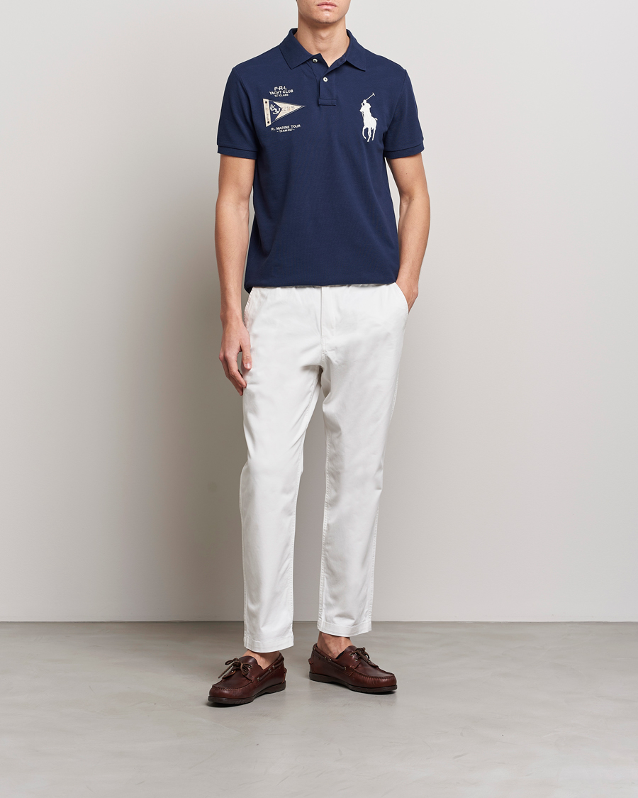 Herre | Pikéer | Polo Ralph Lauren | Custom Slim Fit Regatta Polo Newport Navy