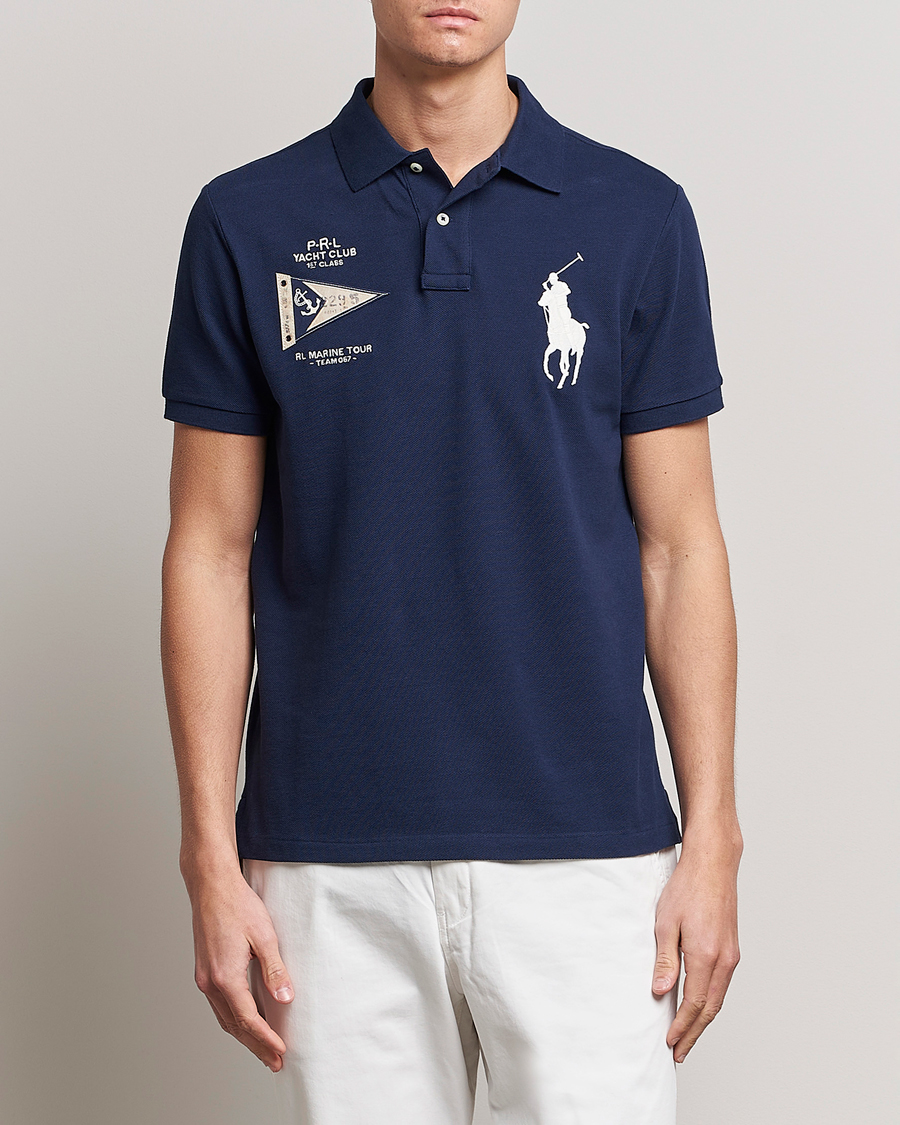 Herre | Pikéer | Polo Ralph Lauren | Custom Slim Fit Regatta Polo Newport Navy