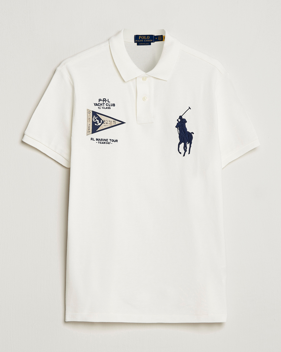 Herre | Pikéer | Polo Ralph Lauren | Custom Slim Fit Regatta Polo Nevis White