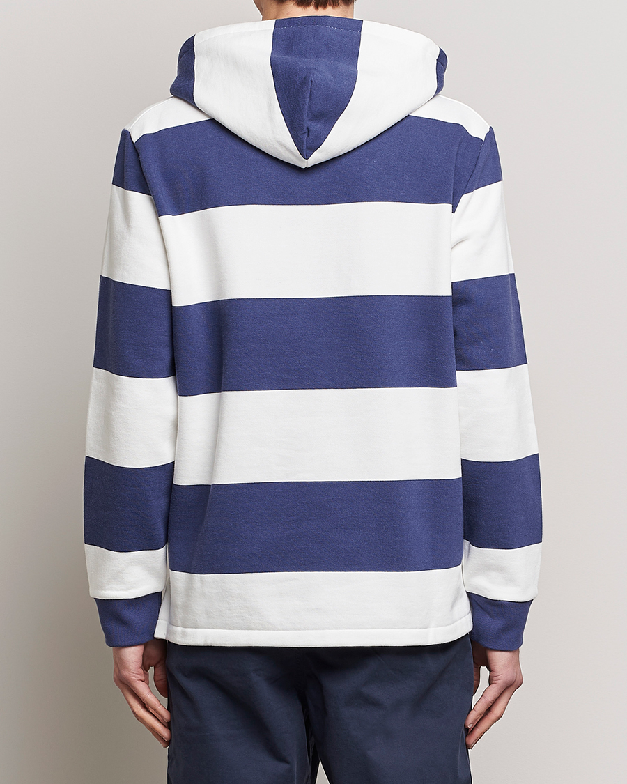 Herre | Gensere | Polo Ralph Lauren | Jersey Blockstriped Hoodie Boat Navy/White