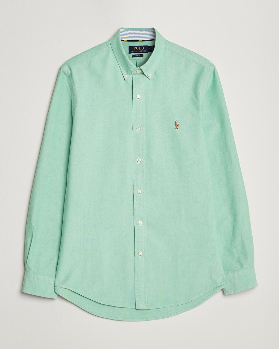 Herre | Skjorter | Polo Ralph Lauren | Slim Fit Oxford Button Down Shirt Golf Green