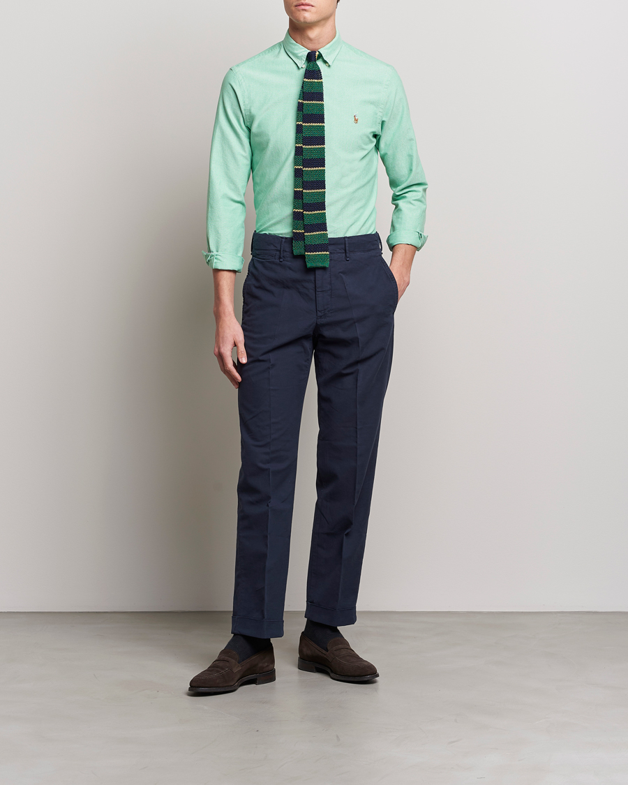 Herre | Skjorter | Polo Ralph Lauren | Slim Fit Oxford Button Down Shirt Golf Green