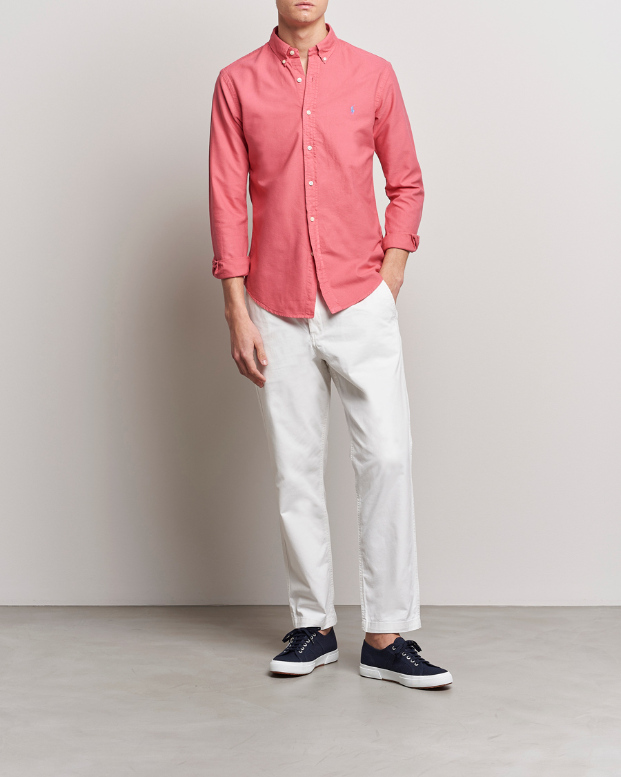 Herre | Skjorter | Polo Ralph Lauren | Slim Fit Garment Dyed Oxford Red Sky