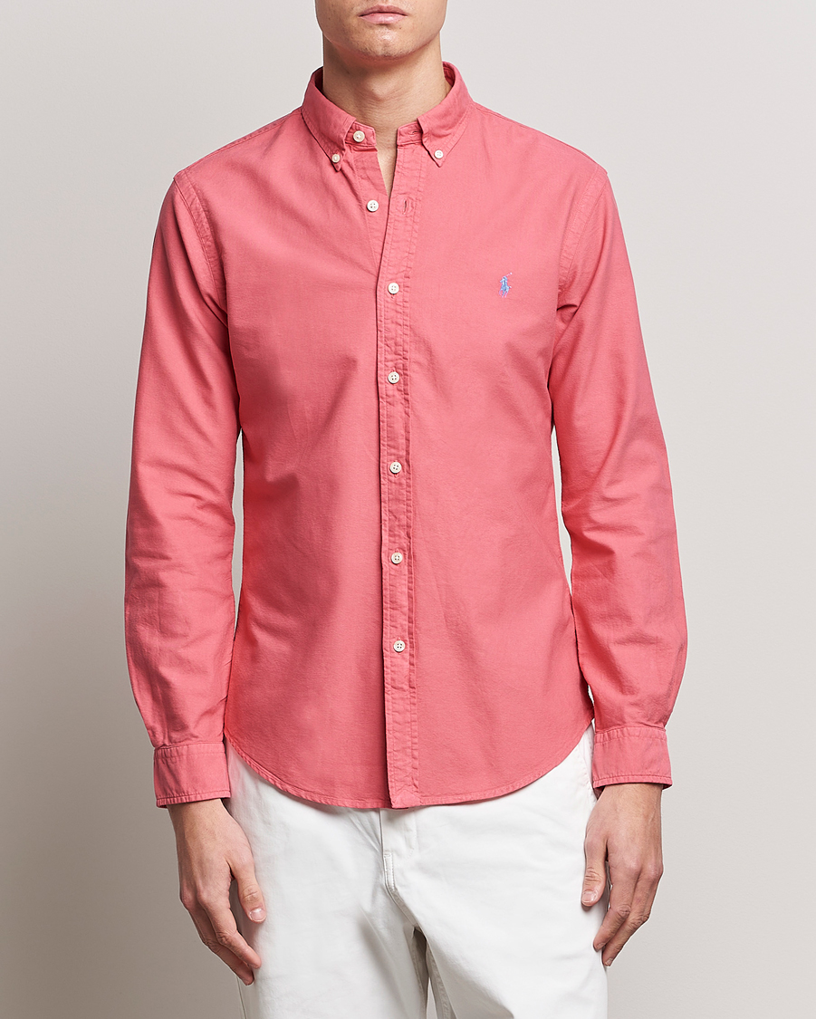 Herre | Skjorter | Polo Ralph Lauren | Slim Fit Garment Dyed Oxford Red Sky