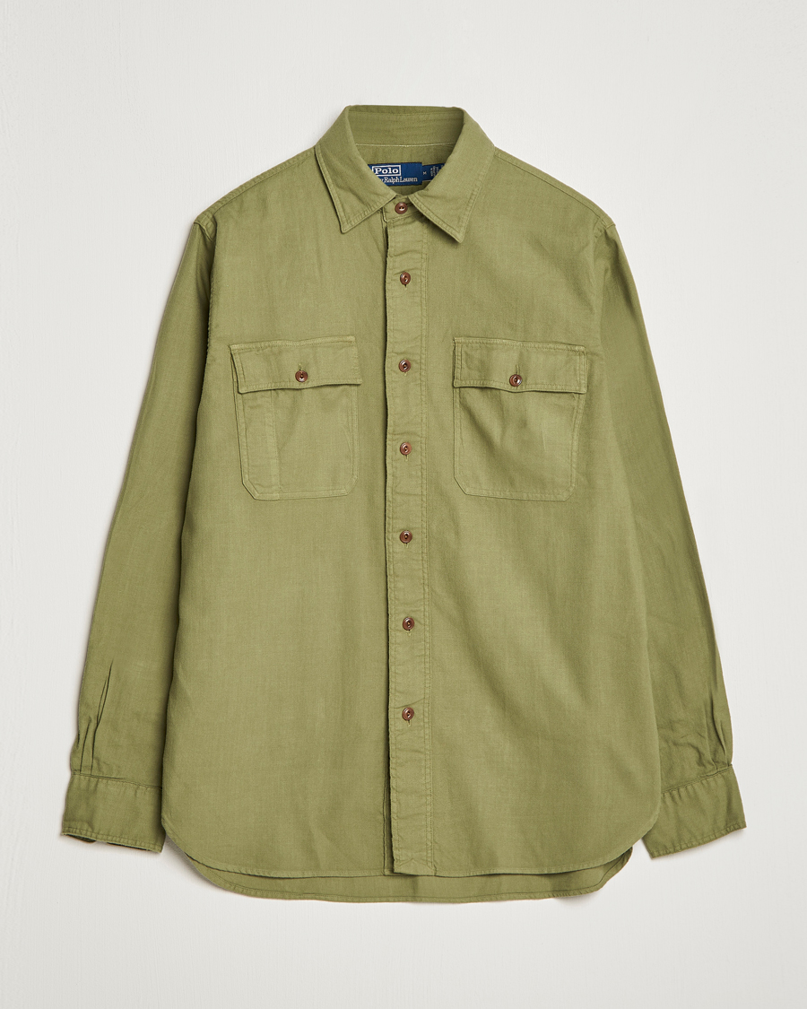 Herre | Skjorter | Polo Ralph Lauren | Cotton Overshirt Sage Olive