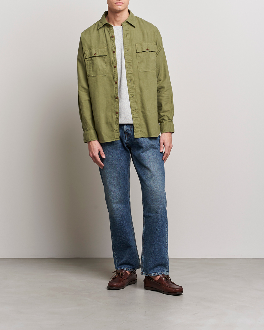 Herre | Skjorter | Polo Ralph Lauren | Cotton Overshirt Sage Olive