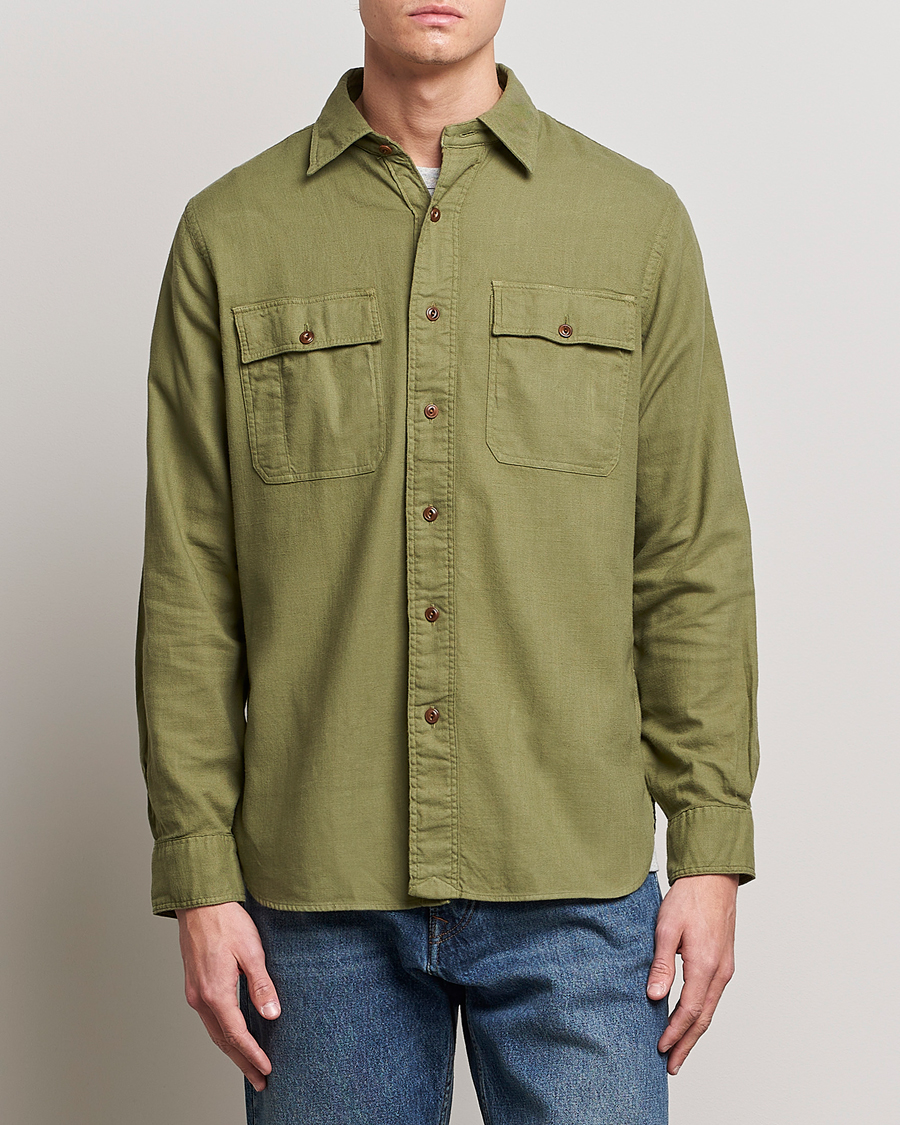 Herre | Skjorter | Polo Ralph Lauren | Cotton Overshirt Sage Olive