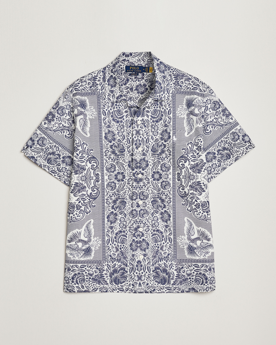 Herre | Skjorter | Polo Ralph Lauren | Printed Paisley Short Sleeve Shirt Blue