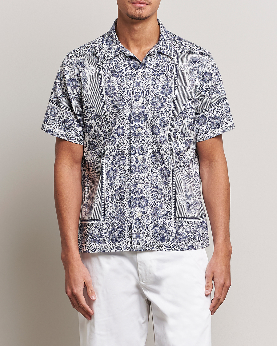 Herre |  | Polo Ralph Lauren | Printed Paisley Short Sleeve Shirt Blue