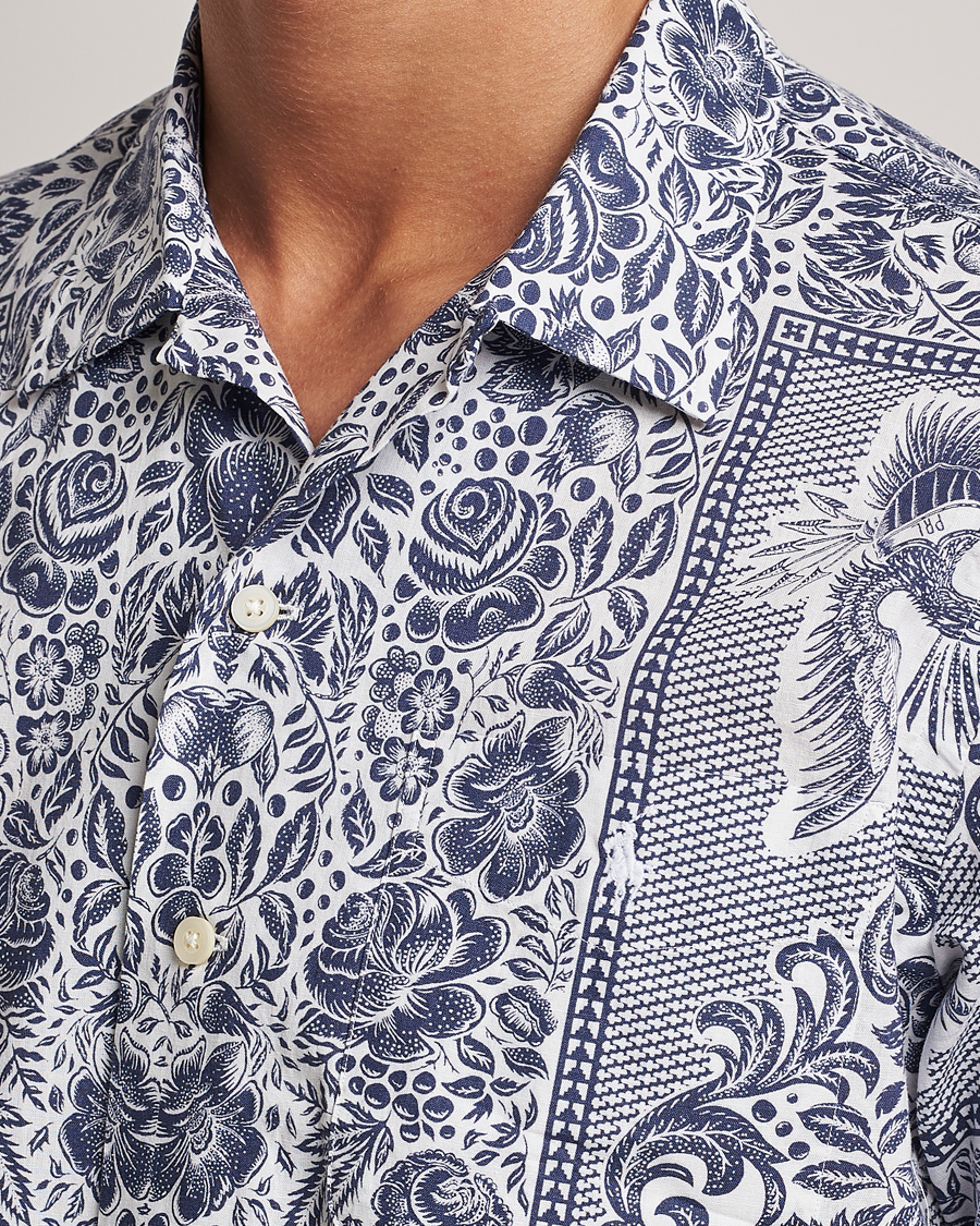 Herre | Skjorter | Polo Ralph Lauren | Printed Paisley Short Sleeve Shirt Blue