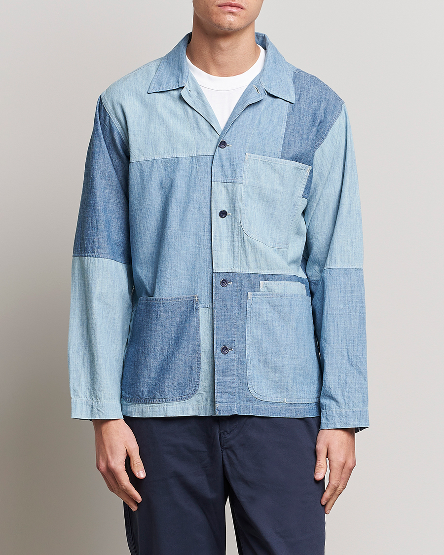 Herre |  | Polo Ralph Lauren | Patchwork Denim Shirt Jacket Indigo