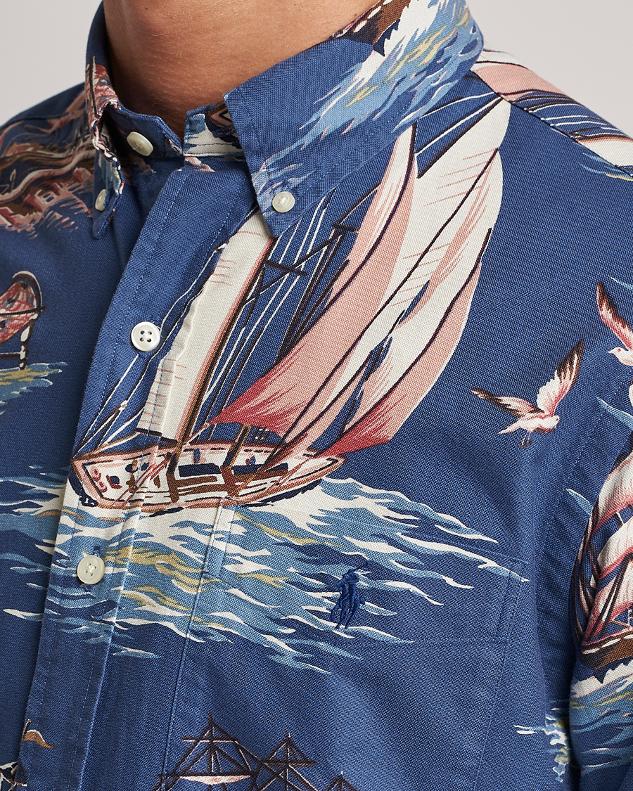 Herre | Skjorter | Polo Ralph Lauren | Printed Regatta Oxford Shirt Blue