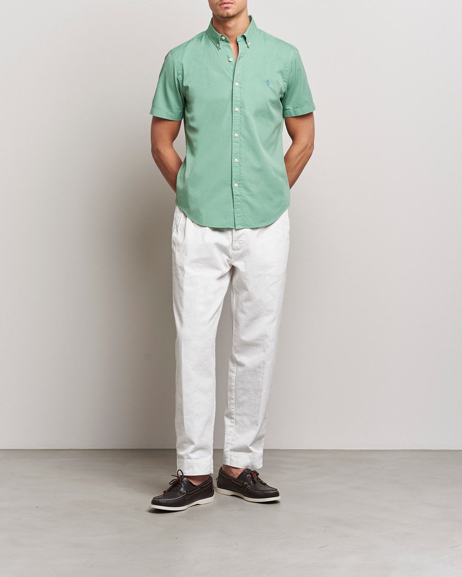 Herre | Skjorter | Polo Ralph Lauren | Twill Short Sleeve Shirt Faded Mint