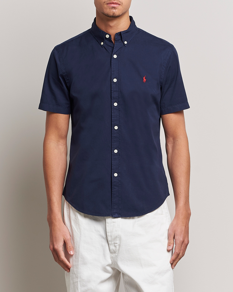 Herre | Kortermede skjorter | Polo Ralph Lauren | Twill Short Sleeve Shirt Newport Navy