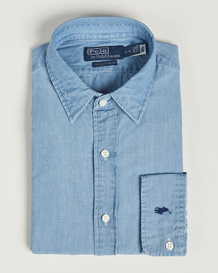 Herre | Skjorter | Polo Ralph Lauren | Custom Fit Denim Dress Shirt French Blue