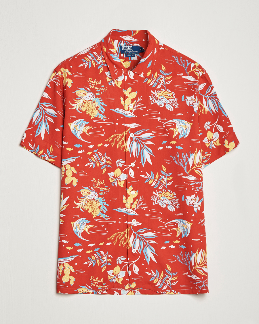Herre | Skjorter | Polo Ralph Lauren | Printed Flower Short Sleeve Shirt Sun Sand Surf