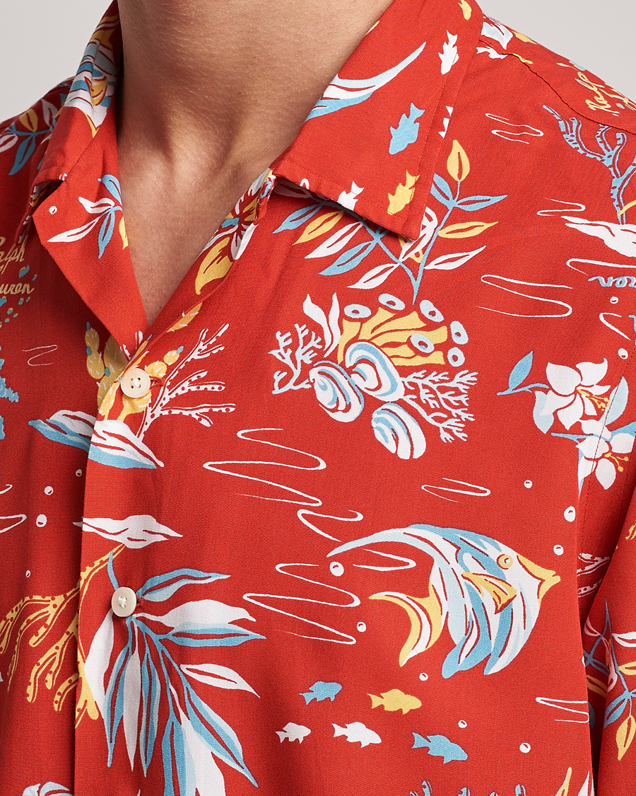 Herre | Skjorter | Polo Ralph Lauren | Printed Flower Short Sleeve Shirt Sun Sand Surf