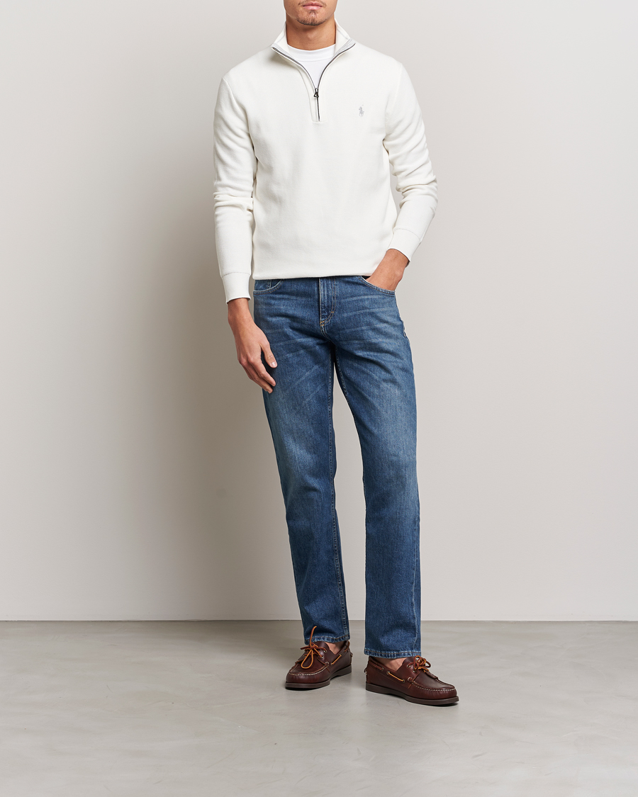 Herre | Gensere | Polo Ralph Lauren | Textured Half-Zip Deckwash White