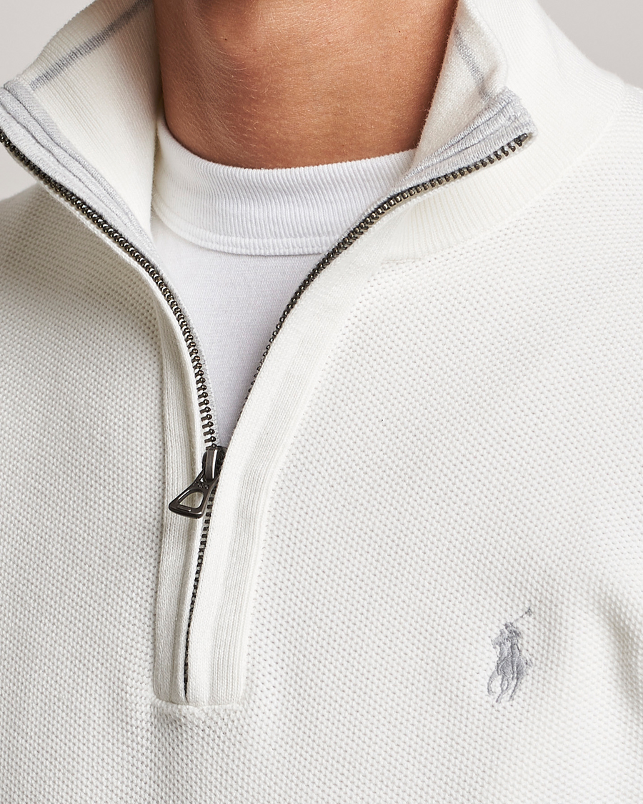 Herre | Gensere | Polo Ralph Lauren | Textured Half-Zip Deckwash White