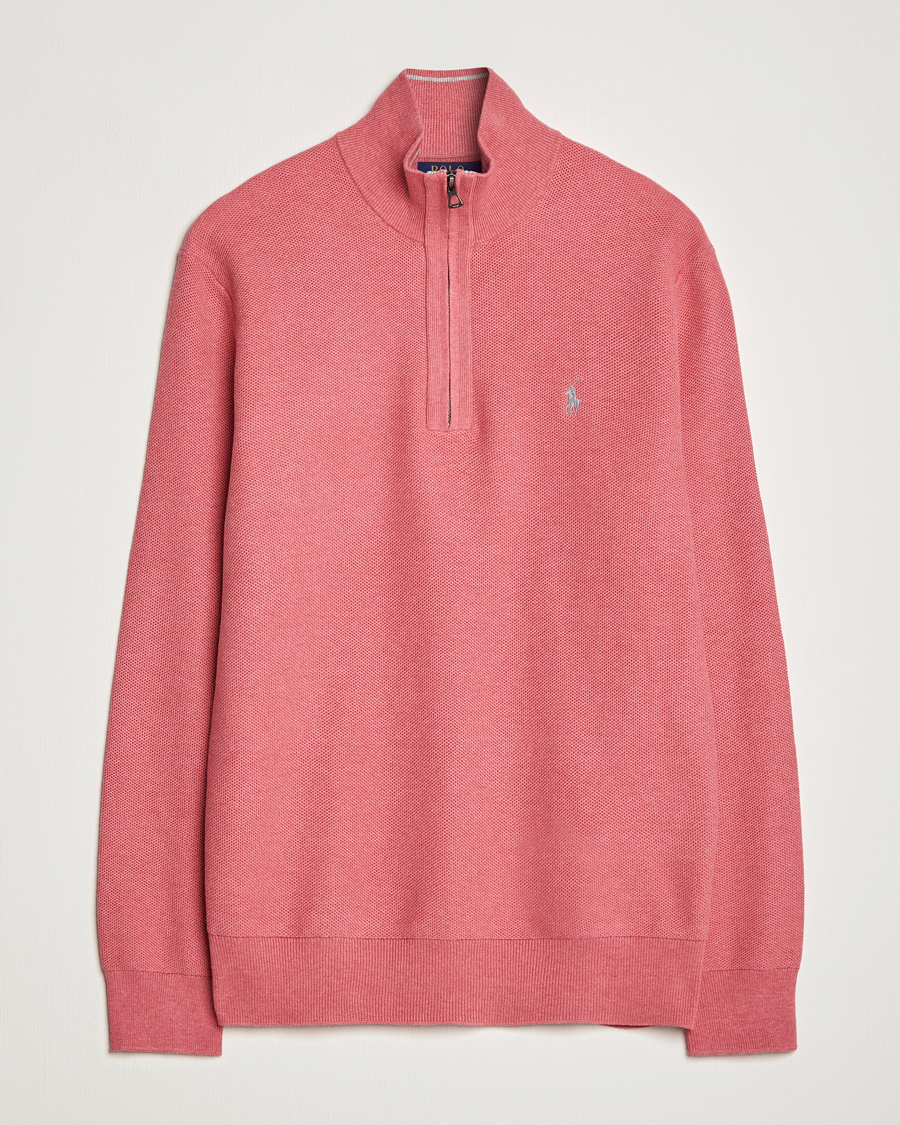 Herre | Gensere | Polo Ralph Lauren | Textured Half-Zip Red Sky Heather