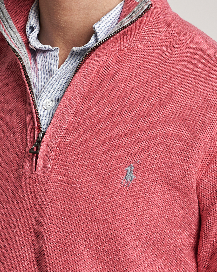 Herre | Gensere | Polo Ralph Lauren | Textured Half-Zip Red Sky Heather