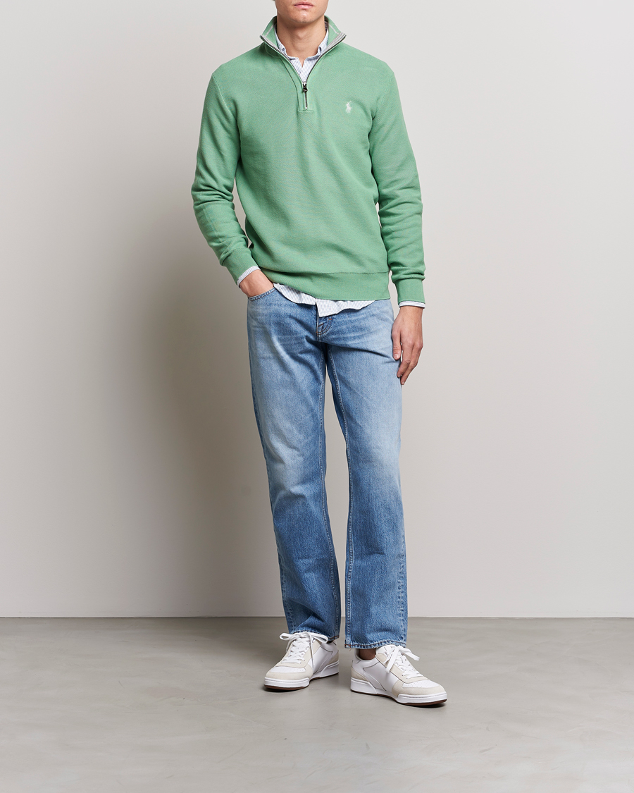 Herre | Gensere | Polo Ralph Lauren | Textured Half-Zip Pistachio Green