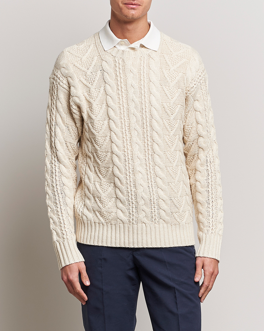 Herre | | Polo Ralph Lauren | Knitted Fishermen Sweater Cream