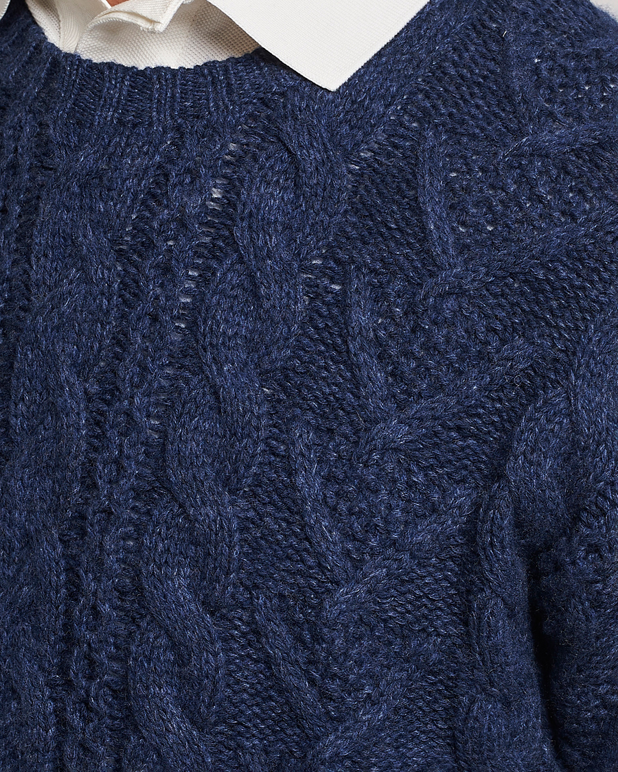 Herre | Gensere | Polo Ralph Lauren | Knitted Fishermen Sweater Mid Blue Heather