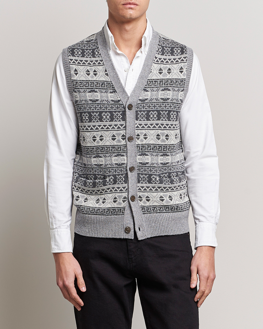 Herre | Gensere | Polo Ralph Lauren | Knitted Fairisle Vest Grey