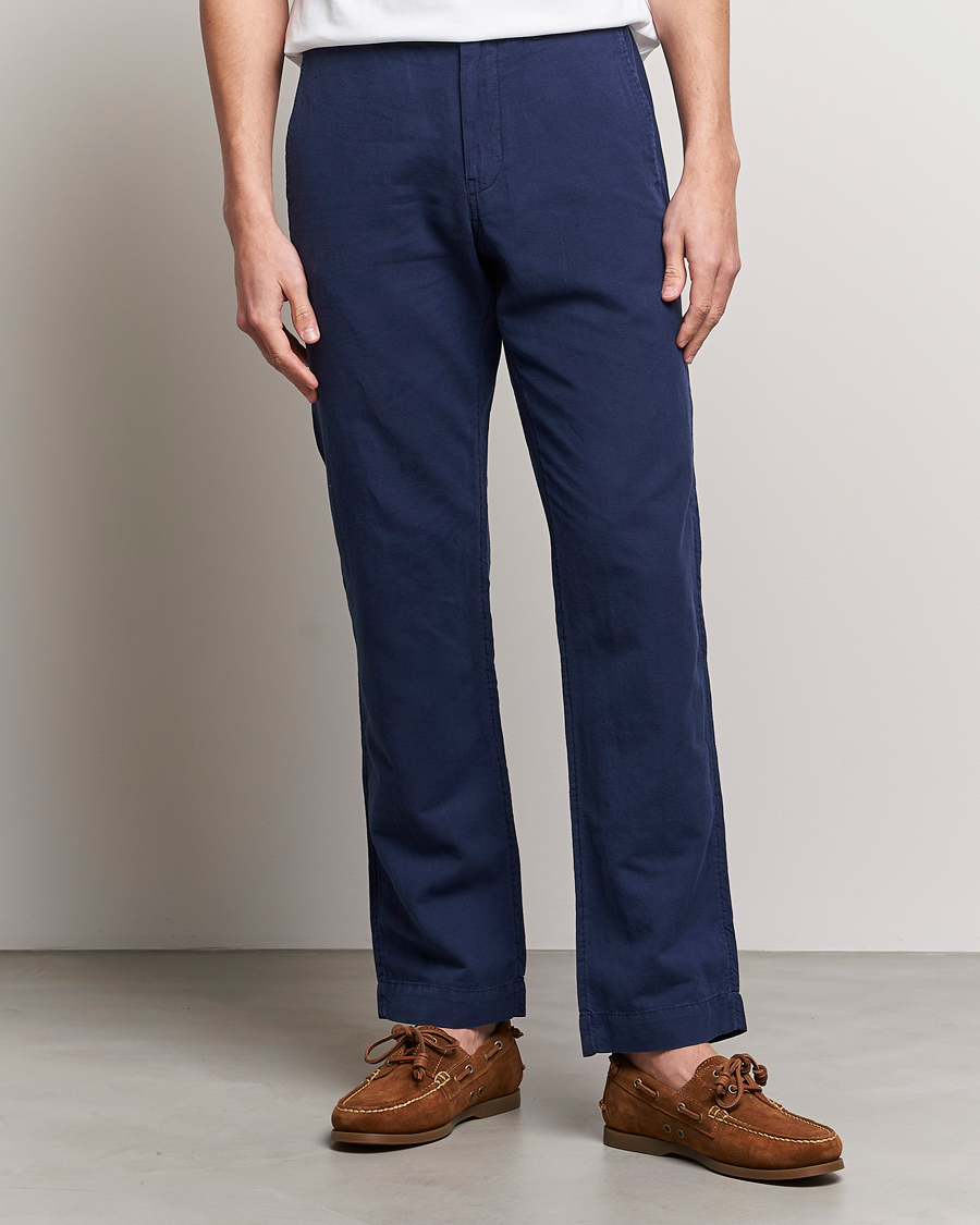 Herre | Plagg i lin | Polo Ralph Lauren | Cotton/Linen Bedford Chinos Newport Navy