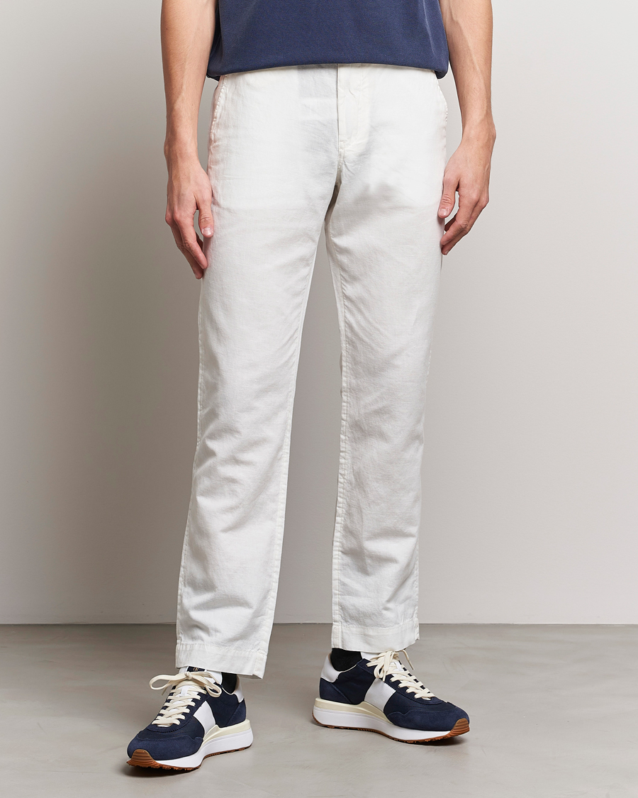 Herre | Bukser | Polo Ralph Lauren | Bedford Cotton/Linen Straight Fit Pants White