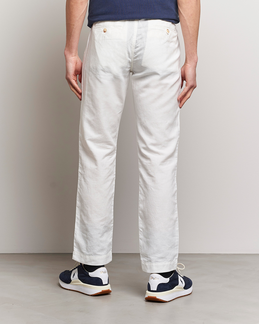 Herre | Bukser | Polo Ralph Lauren | Bedford Cotton/Linen Straight Fit Pants White