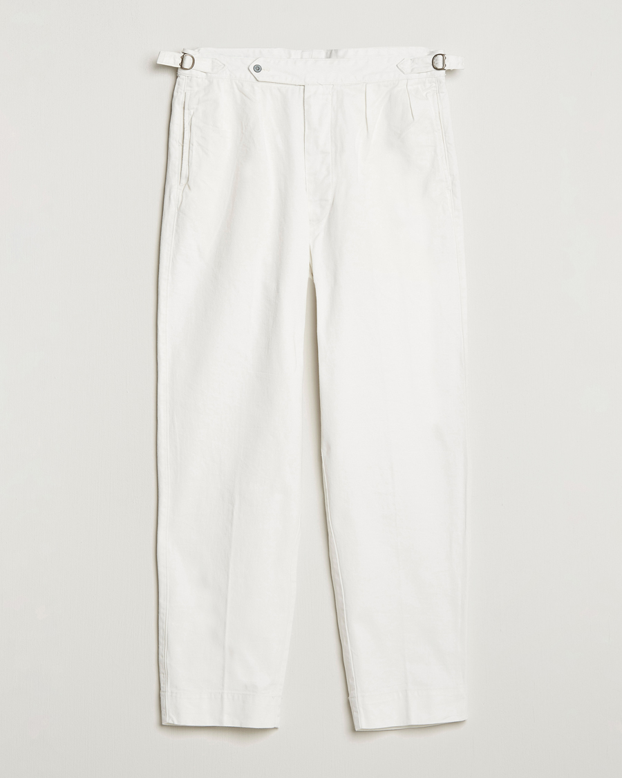 Herre | | Polo Ralph Lauren | Rustic Twill Officer Trousers Deckwash White