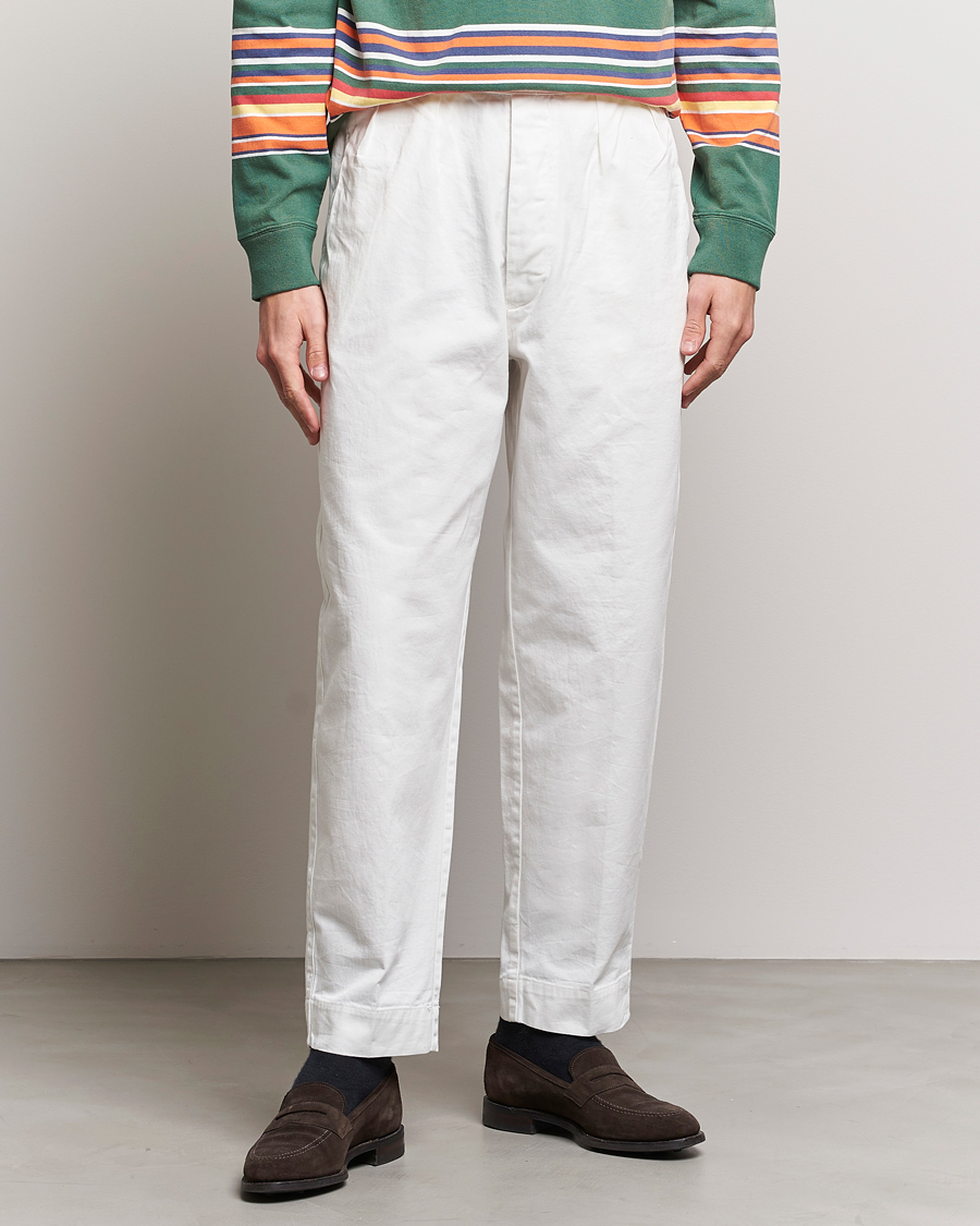 Herre | | Polo Ralph Lauren | Rustic Twill Officer Trousers Deckwash White