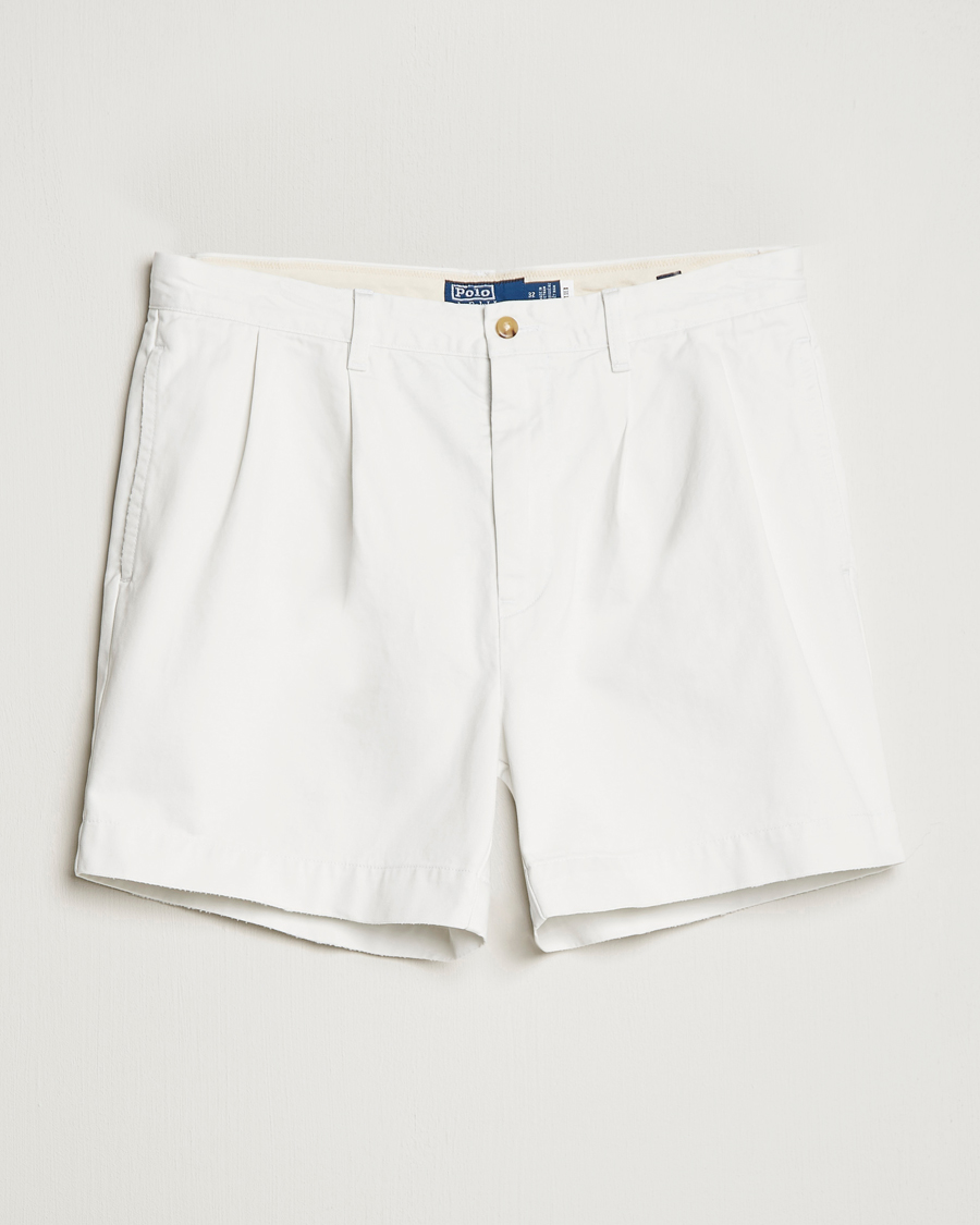 Herre | Shorts | Polo Ralph Lauren | Twill Pleated Regatta Shorts Deckwash White
