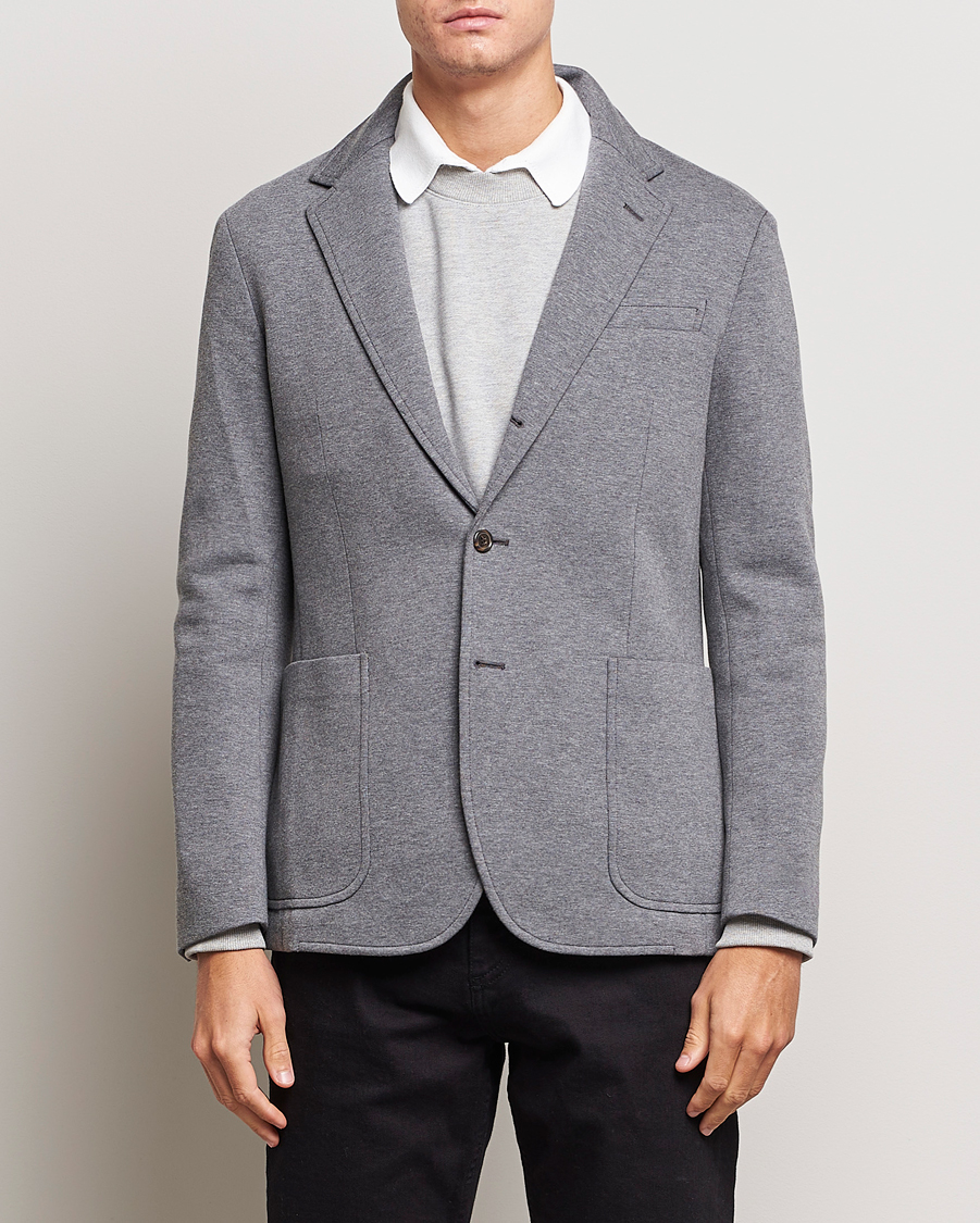 Herre |  | Polo Ralph Lauren | Double Knit Jersey Blazer Medium Grey Heather