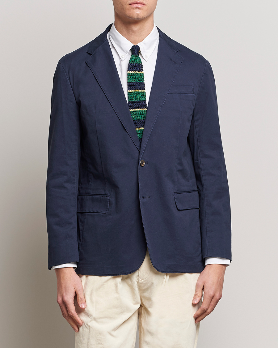 Herre | Bomullsblazer | Polo Ralph Lauren | Cotton Stretch Sportcoat Nautical Ink