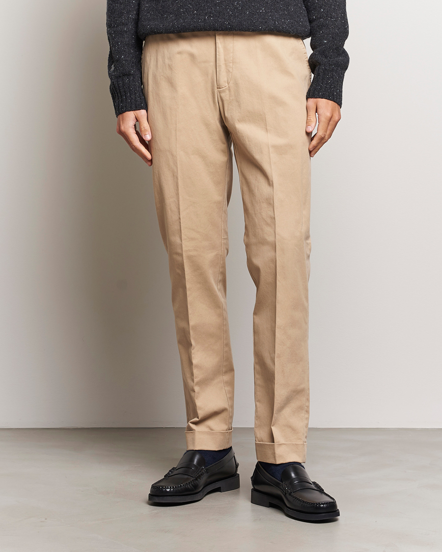 Herre | Habitbukser | Polo Ralph Lauren | Cotton Stretch Trousers Monument Tan