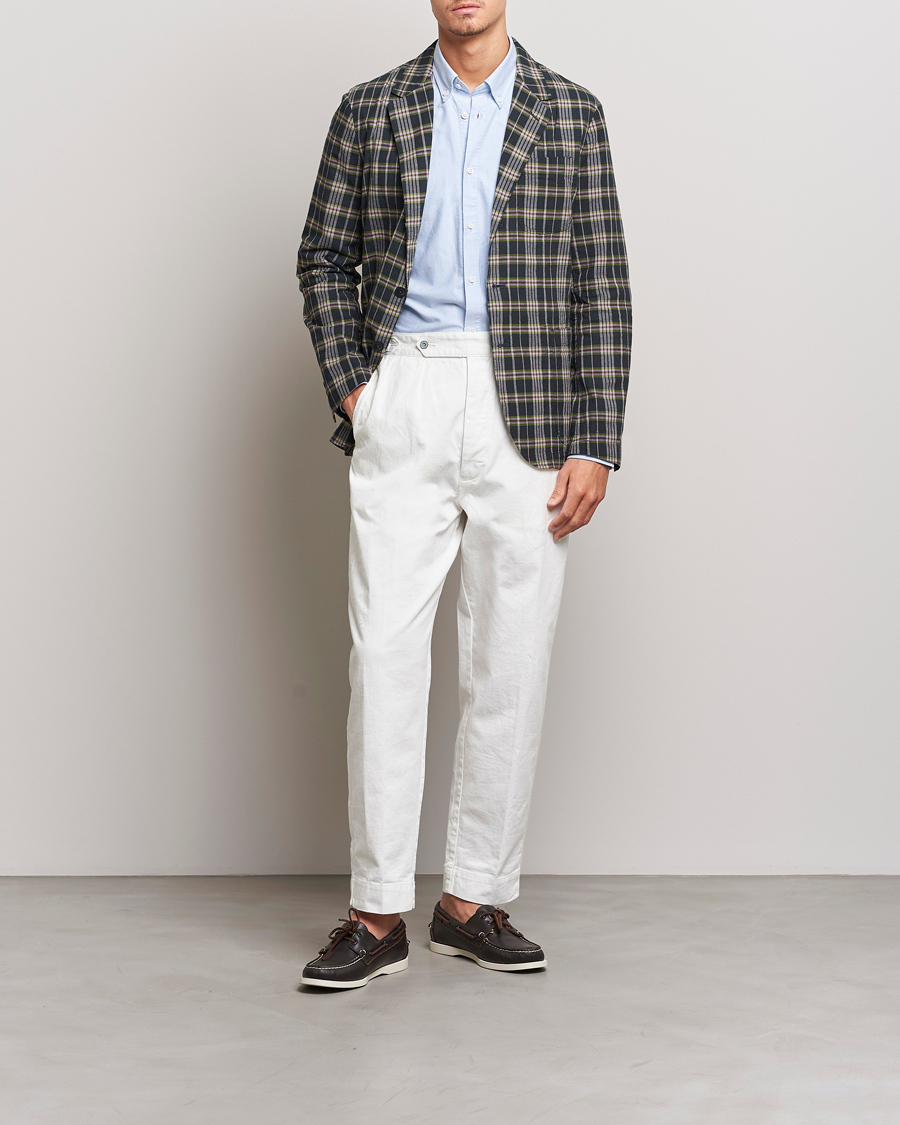 Herre | Dressjakker | Polo Ralph Lauren | Cotton Madras Checked Blazer Navy/Olive/Burgundy