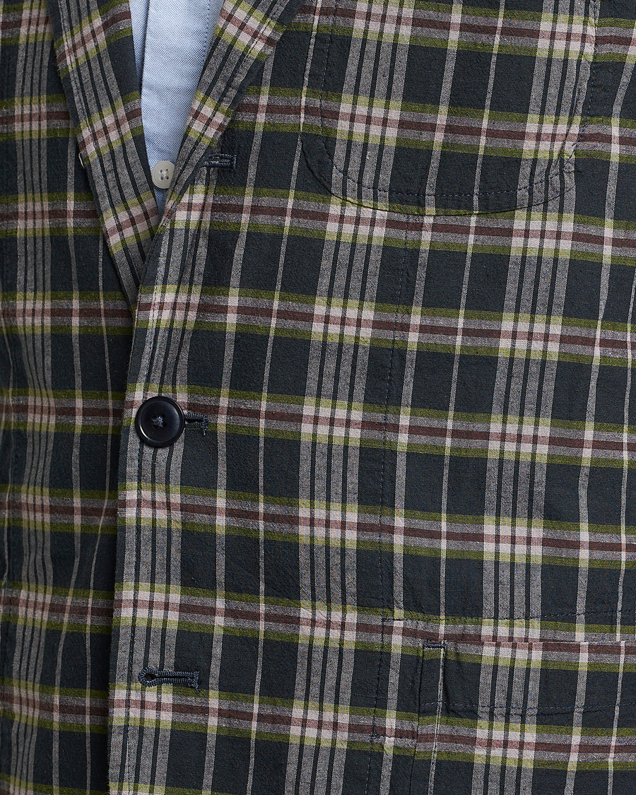 Herre | Dressjakker | Polo Ralph Lauren | Cotton Madras Checked Blazer Navy/Olive/Burgundy