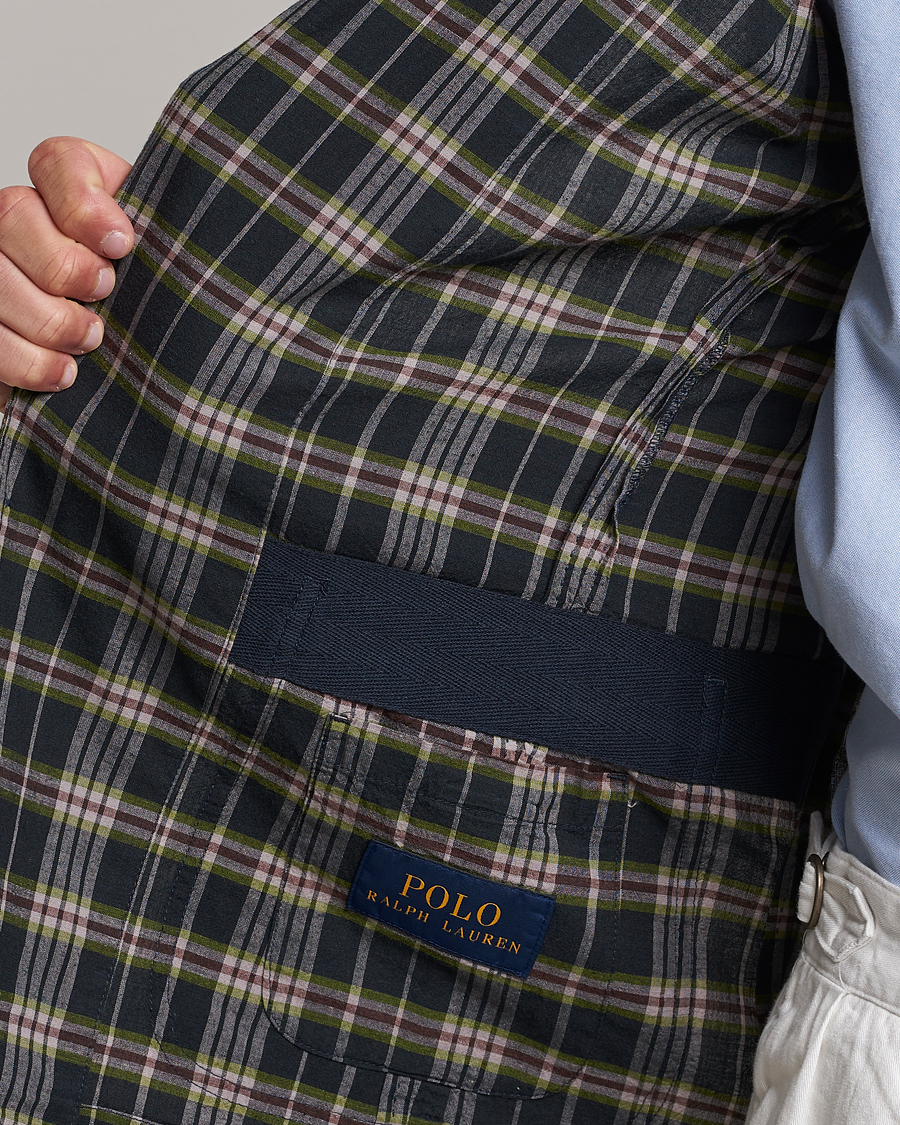 Herre | Dressjakker | Polo Ralph Lauren | Cotton Madras Checked Blazer Navy/Olive/Burgundy